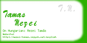 tamas mezei business card
