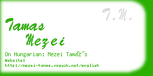 tamas mezei business card